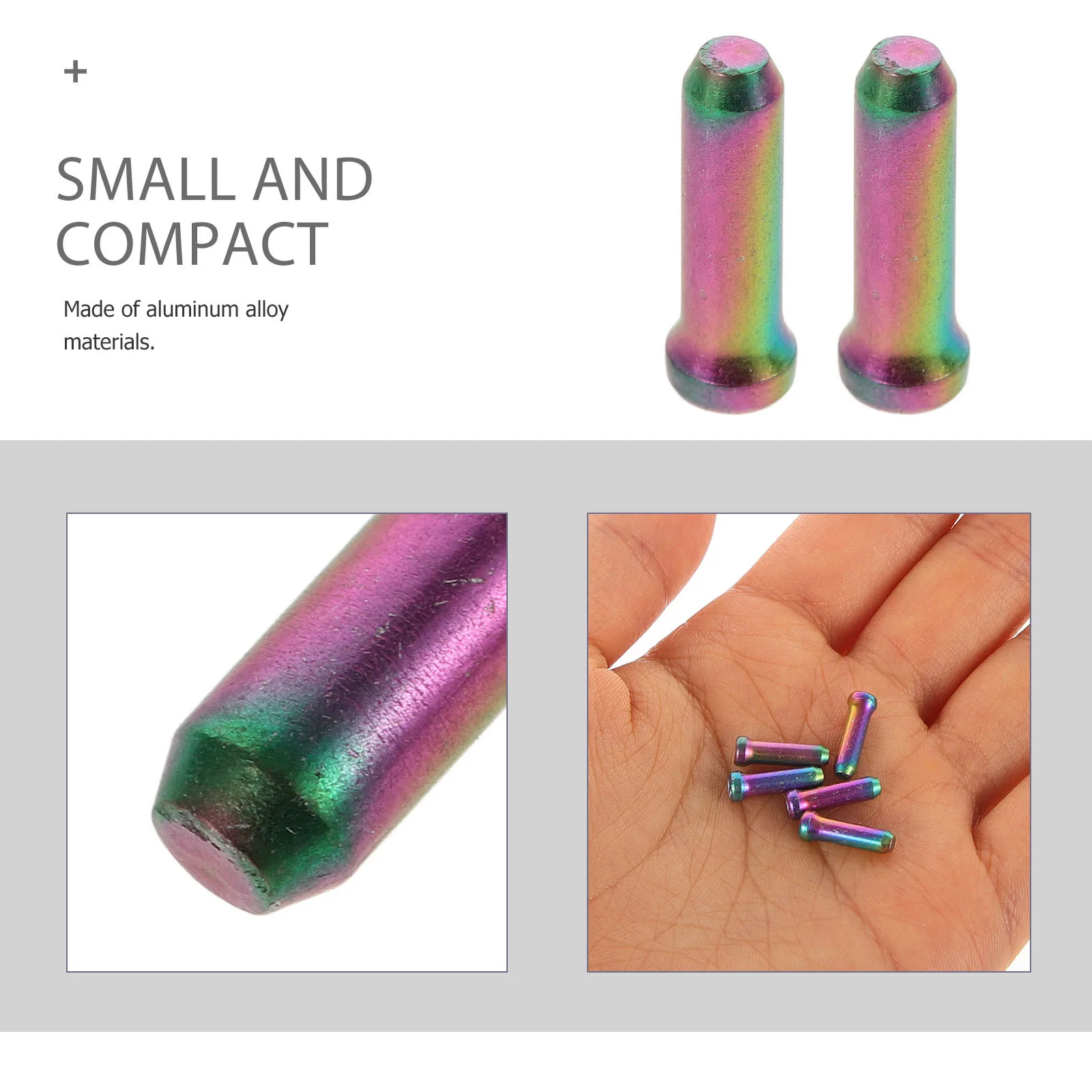 

20Pcs Bike Cable Ends Crimps Durable Aluminum Alloy Brake Gears Accessory for Mountain Road Bikes Bike Cable Ends