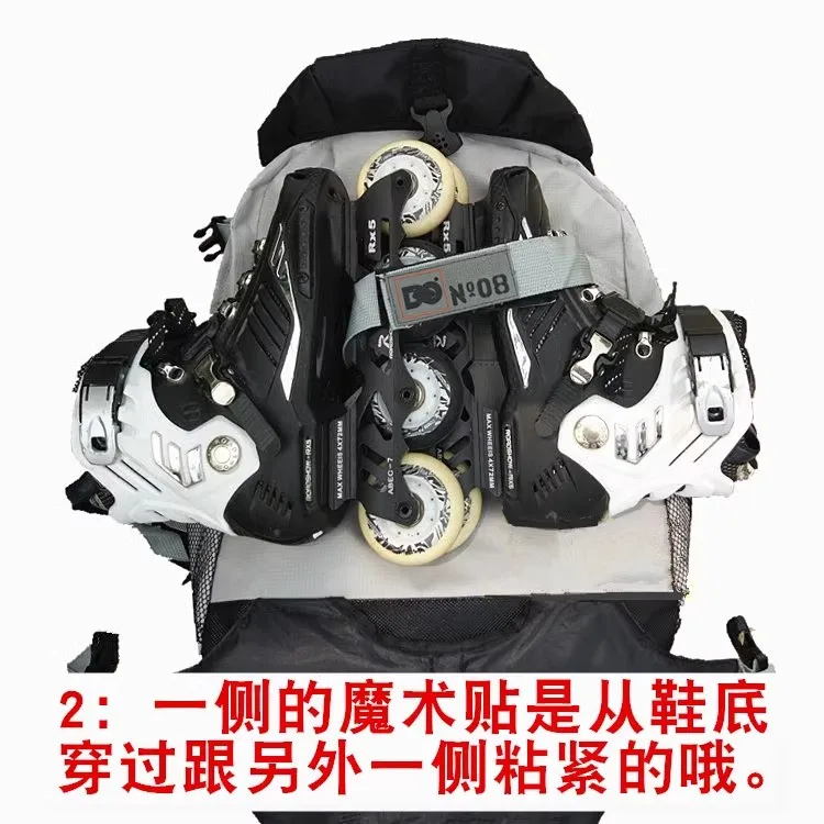Roller Skate Storage Backpack, Camo Graffiti Pattern Skating Shoes Carry Bag for Inline Skates Roller Blades Ice Skates