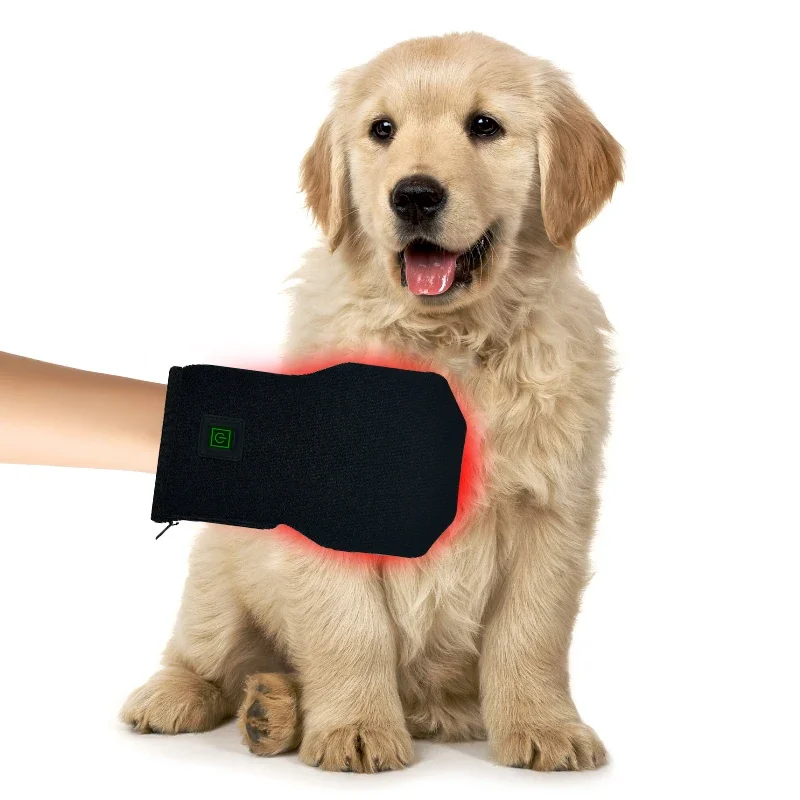 Lightweight Integrated Battery Pet Therapy Pulsed Red Light Therapy Glove with Low Emf fast shipping