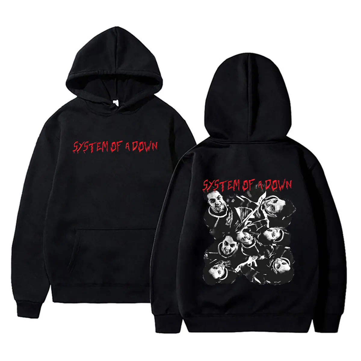 System of A Down Hoodie Men Women Classic Rock Alternative Metal Hooded Sweatshirt Man Casual Vintage Oversized Pullover Hoodies