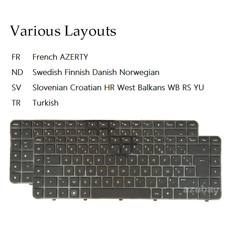 

Подсветная клавиатура ноутбука для HP LX6 DV6 - 3000 DV6 - 3100 DV6 - 3200 DV6 - 3300 DV6 - 4000 DV6t - 4000 Французский AZERTY Северная Словения Турецкий