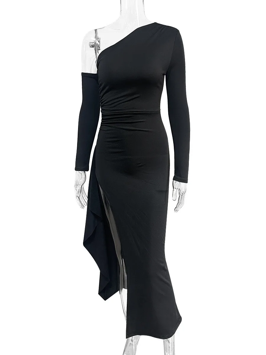 Sukienki bodycon ze sznurkiem, marszczone, dzianinowe, damskie, letnie, z dekoltem w szpic, dopasowane, vintage, damskie, z dekoltem w serek, do połowy łydki, retro, klasyczne, tradycyjne, dla dziewczyny