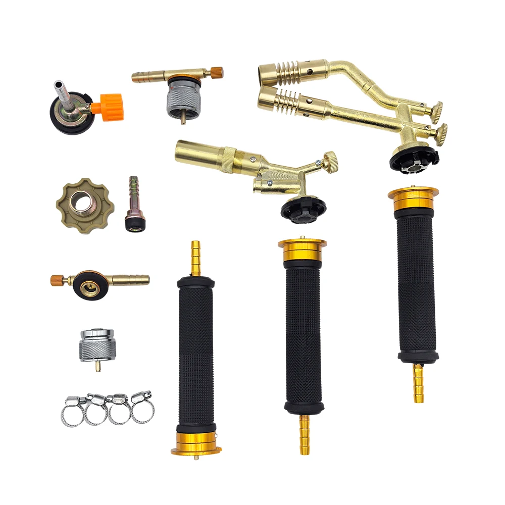 Universal Cartridge Blow Torch Handle Mapp En417 Gas Cylinder Adapters Extension Hose Welding Torch