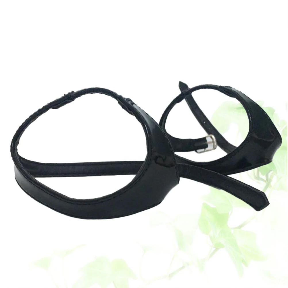 

1 Pair Imitation Anti-Slip Elastic High Heel Shoelace Shoe Strap Accessories Mirror Black Fastening Diy