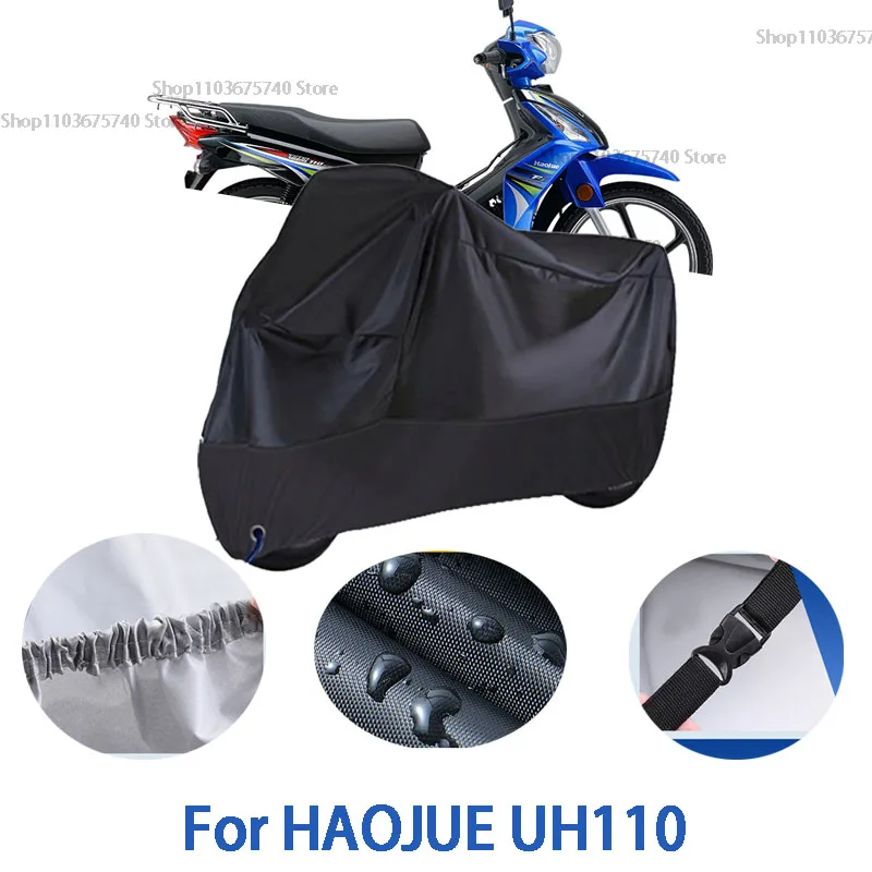 

Motorcycle Full Covers For HAOJUE UH110 Car Outdoors Sun Protection Dust No Ear Thickened Oxford Clothcover Accessories