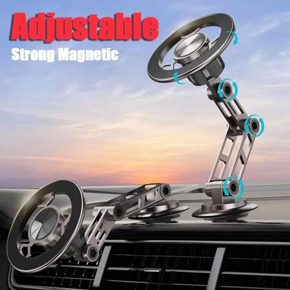

360° Rotation Magnetic Car Phone Holder Folding Telescoping Navigation Bracket Multifunctional Universal