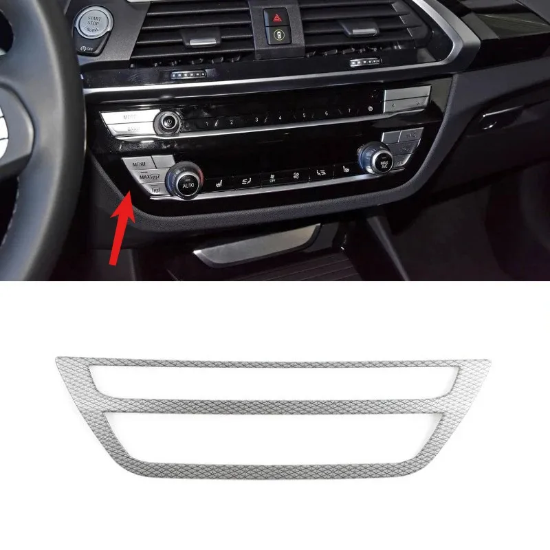 For BMW X3 X4 G01 G02 2018-2021 ABS Car Central Control Air Conditioning Adjust Frame Cover Trim Interior Car Accessories