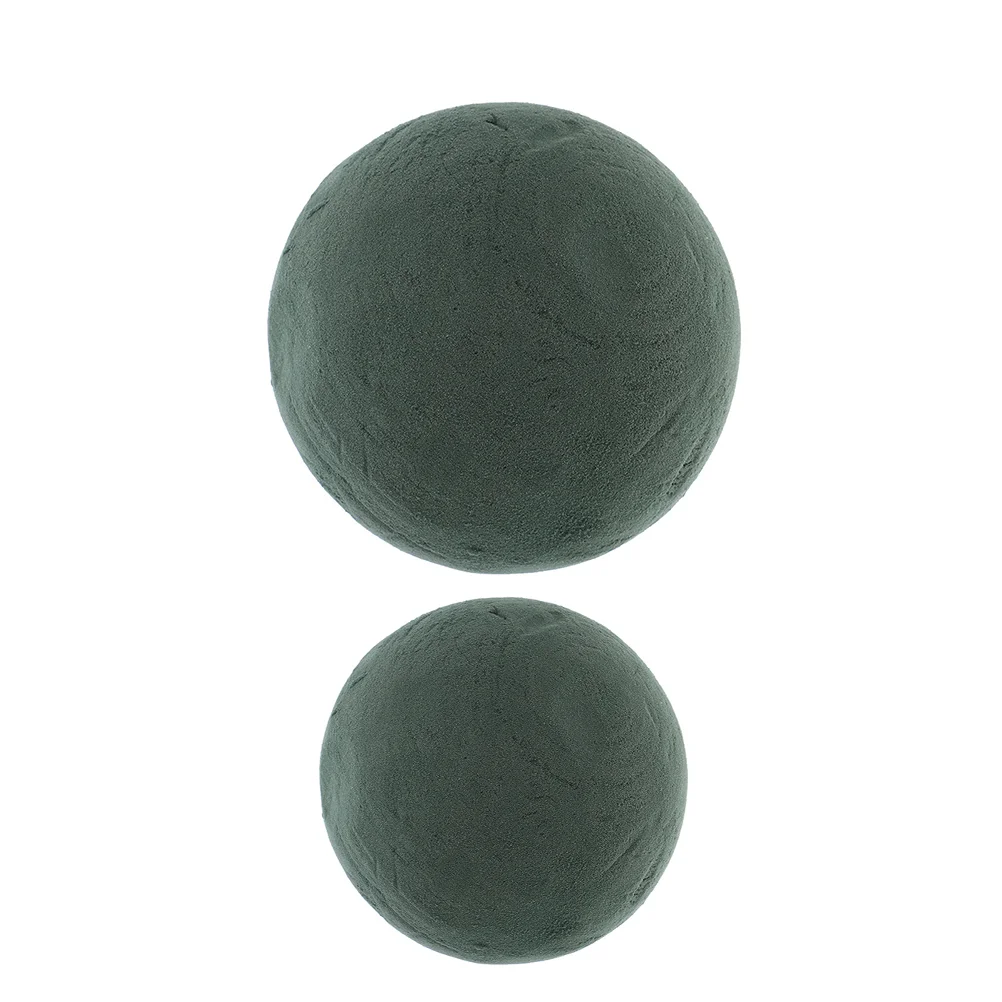 2 Pcs Simulated Flowers Floral Foam Blocks Absorb Water Florist Dark Green Arrangement Balls