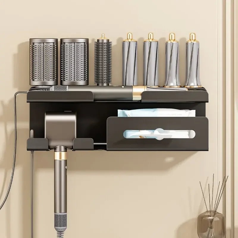 Multi Functional Dyson Curling Iron Holder HS01/05/ Stylist Straightening Clip Hair Dryer No Punching Storage Rack