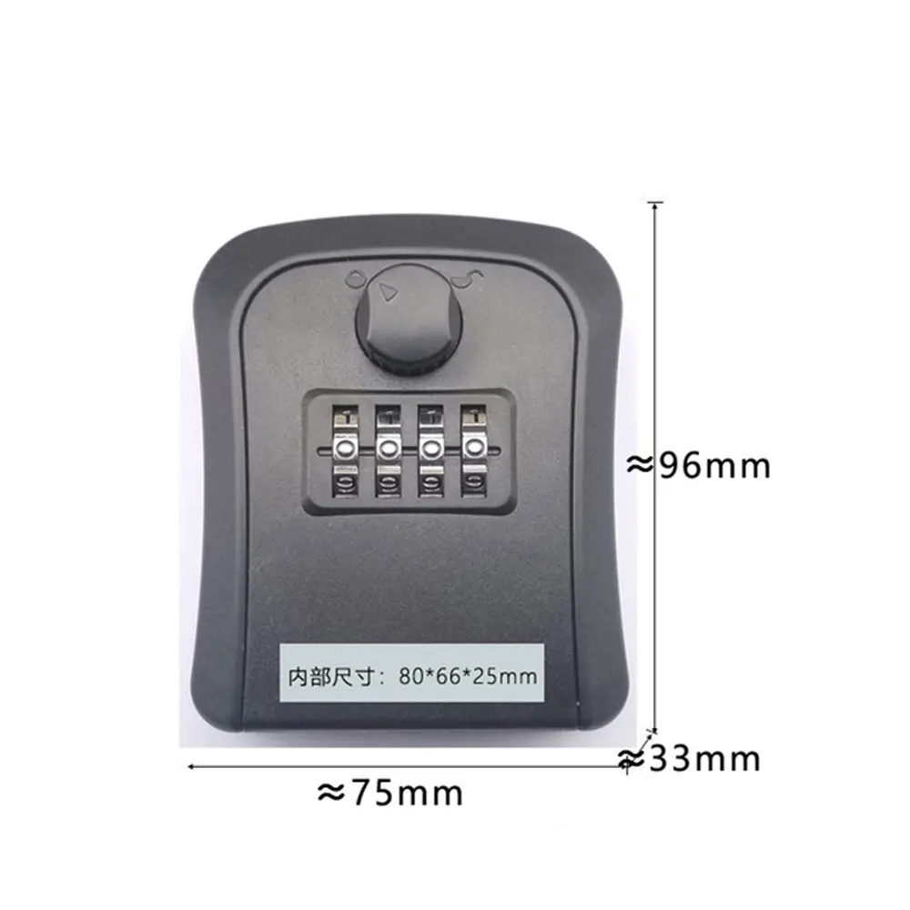 Wall Mount Key Storage Secret Box Organizer 4 Digit Combination Password Security Code Lock No Key Home Key Safe Box