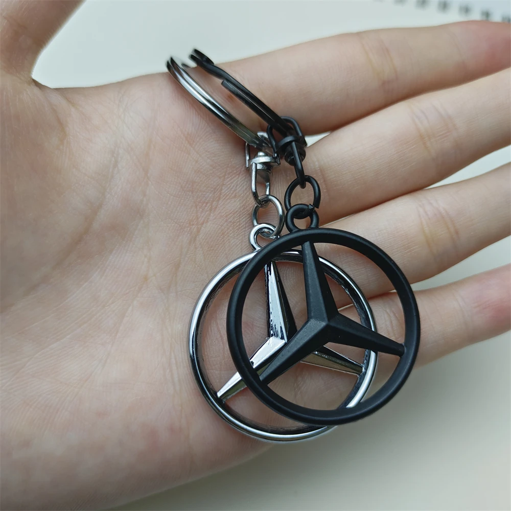 Mercedes Benz Keychain Hollow Keyring for W176 W166 W212 213 Car Logo Key Tag Men Gadgets Accessories Gifts Auto Decorations