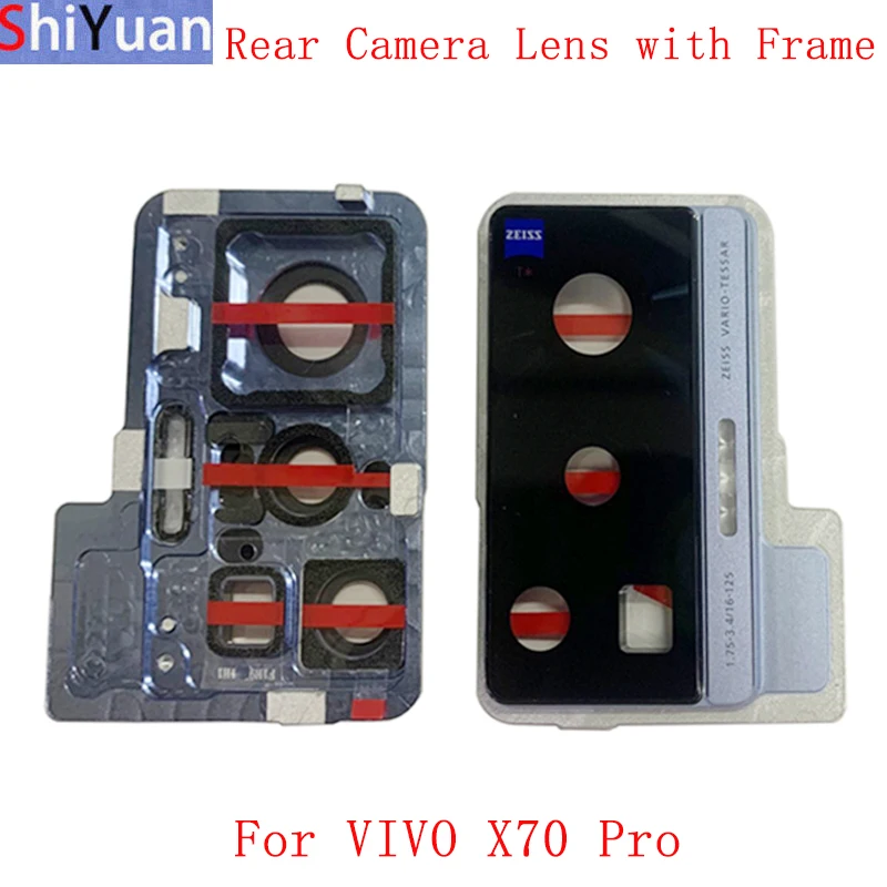 

Rear Back Camera Lens Glass with Frame Holder For VIVO X70 Pro Replacement Repair Spare Parts