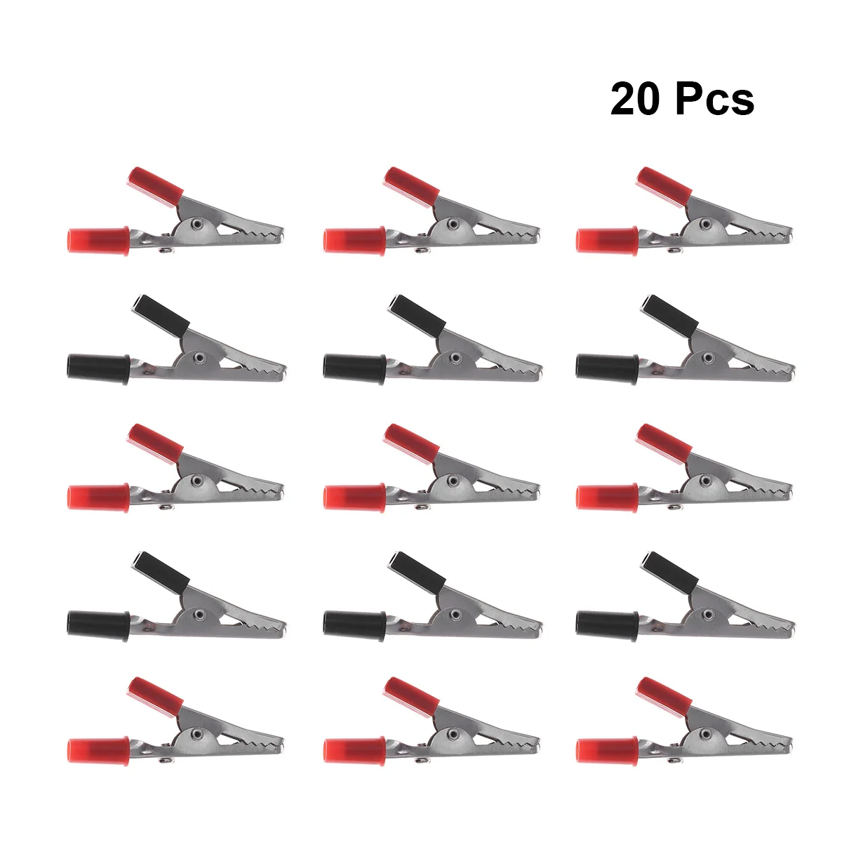 

20 PCS Crocodile Clips Alligator Electrical Heavy Duty Clamps Spring Testing Cable Lead Car