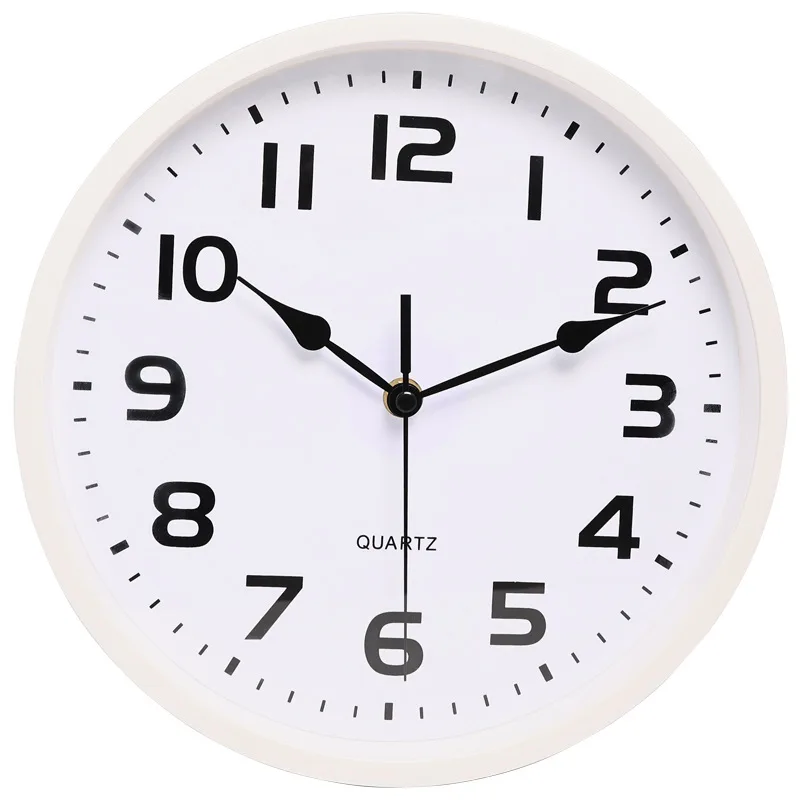 Nordic minimalist and fashionable wall-mounted household bedroom silent clock for living room 10-inch decorative quartz clock