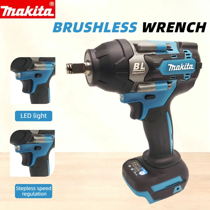 

Ударный гайковерт Makita 18В, бесщеточный, литиевый, с высоким крутящим моментом, модель DTW700, одиночная поставка