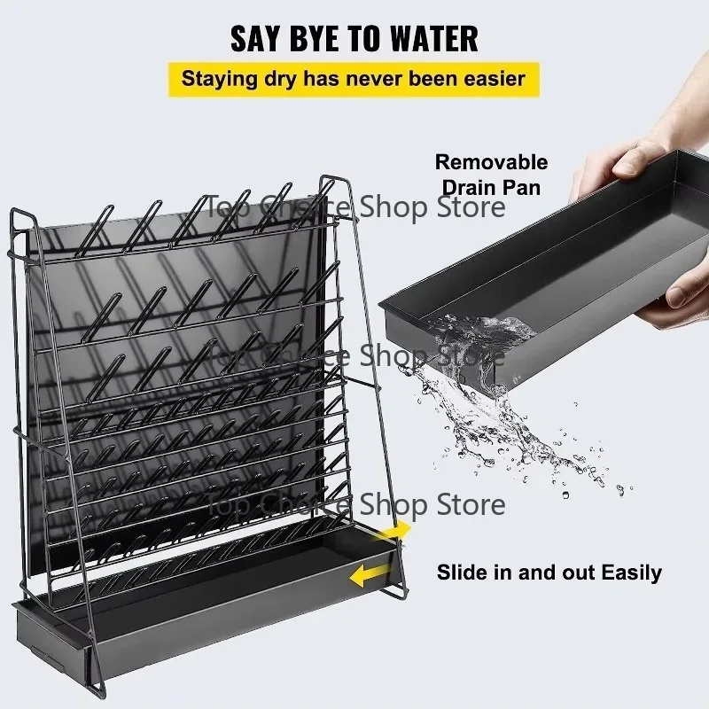 90 Pegs Steel Wire Laboratory Glassware Drying Rack For Lab Container Storage Placement