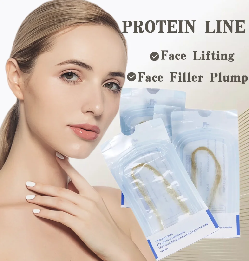 

Collagen Facial Tensioners Thread Face Lifting No Needle Gold Protein Line Anti-Aging Wrinkle Removal Face Filler Protein Thread