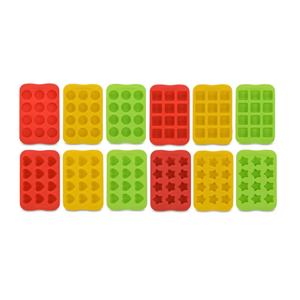 12 Cavities Round Ice Cube Mold Chocolate Mold Food Grade Silicone Kitchen Accessories for Ice Making Jelly Candy Cubes