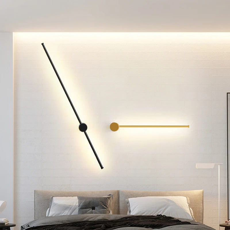 LED Wall Lamp Modern Long Wall Sconce Lighting Fixture For Bedroom Living Room Bathroom Stairs Sofa Back Ground Decor Wall Light