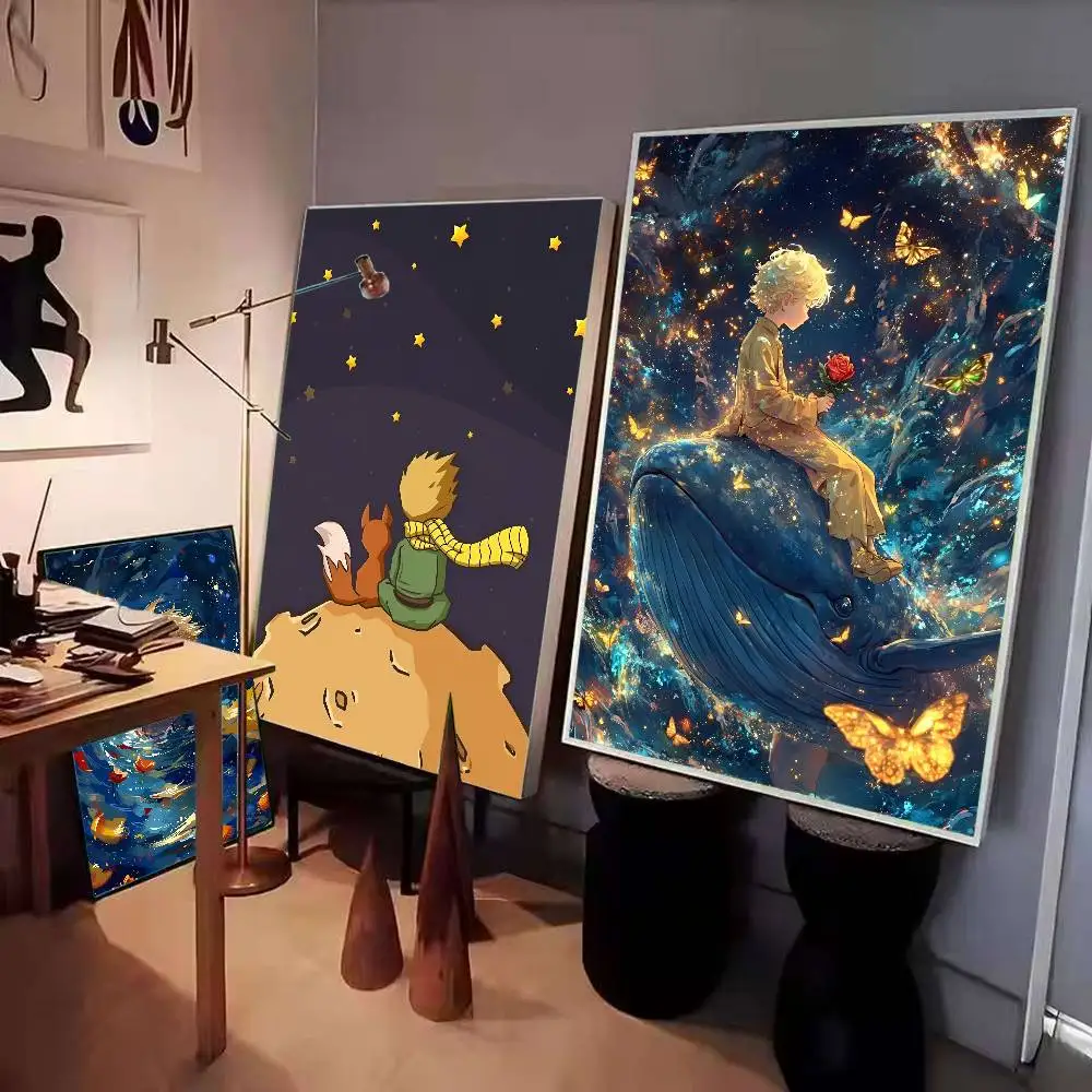 ملصق B- ينتمي إلى رسوم متحركة ليتل برينس مقاوم للماء عالي الدقة مطبوع على الحائط ذاتي اللصق. ديكور غرفة المنزل الجمالي ل