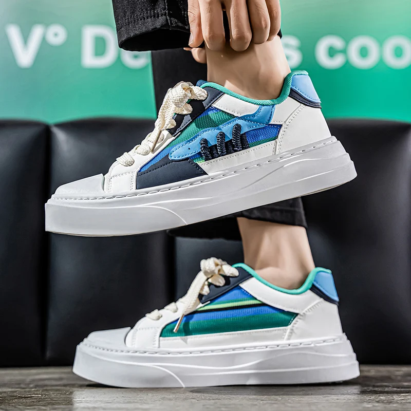 حذاء رجالي تنفس سميكة سوليد أحذية رياضية كاجوال في الهواء الطلق الجري أربعة مواسم جديد تنس الرجال باطن لينة الراحة الذكور أحذية رياضية