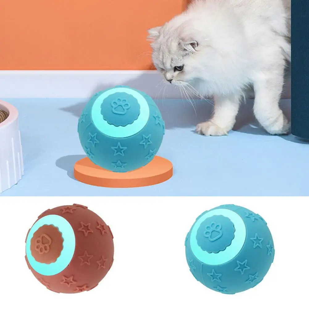 Automatic Smart Pet Toy Dog Cat Electronic Interactive Pet Toy Moving Ball USB Automatic Moving Bouncing Puppy Kitten Ball Toy