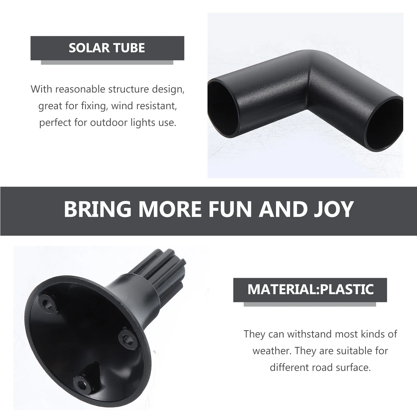 

1 Set Plastic Solar Light Stakes Replacement Parts Outdoor Light Connector Lightweight Durable Ground Spike For Landscape Garden