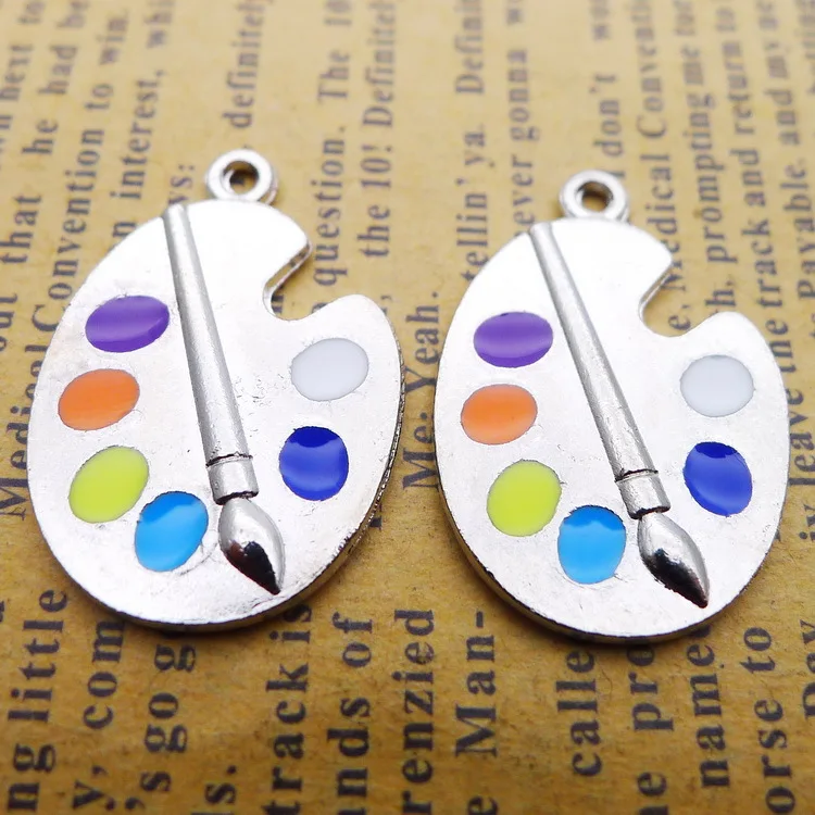 

5pcs/lot 19*27mm Paint Board Charm Alloy Charms Pendant Earring DIY Fashion Jewelry Accessories