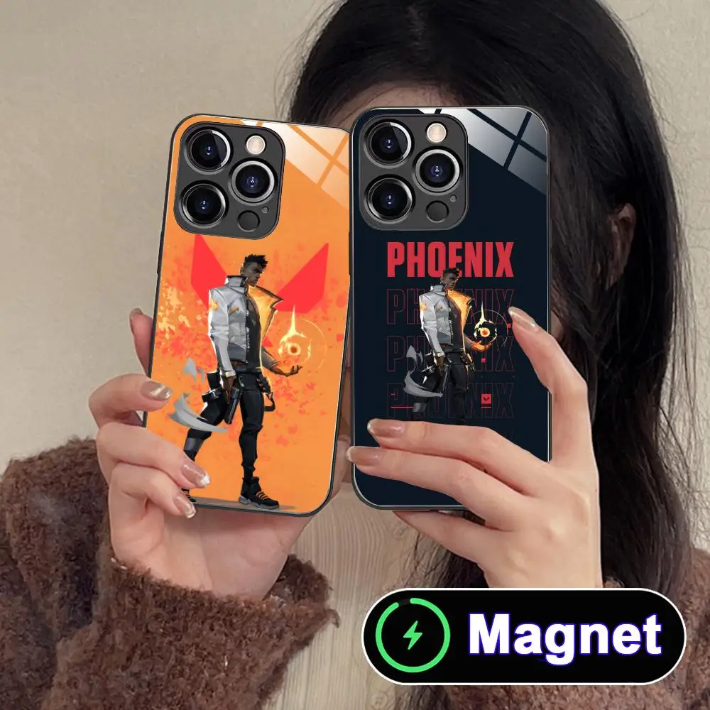 

Valo Phoenix Phone Case for iPhone 17 16 15 14 13 12 11 Air Pro Max Plus Mini Glass MagSafe Cover
