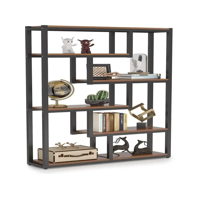 خزانة تخزين للكتب ومستلزمات التنظيم، تصميم حديث، هيكل خشبي متين، مرن وأنيق، مثالي لـ #3