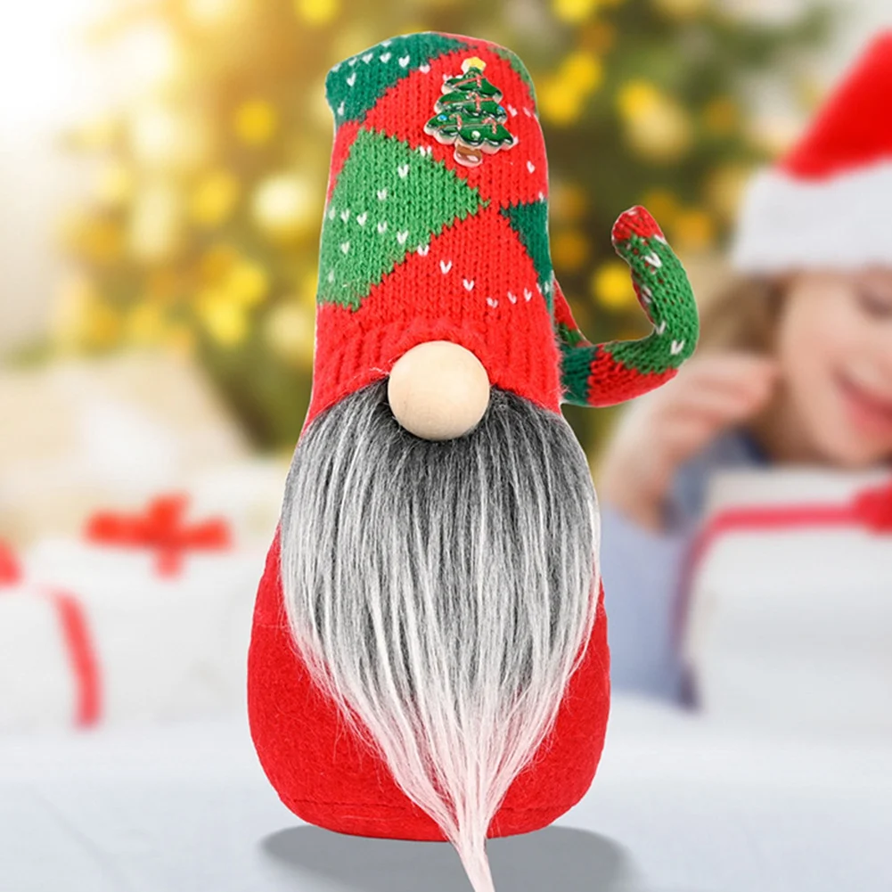 ABLU-dánño duende, decoración navideña para el hogar, Gnomo nórdico, Dios tierra, Gnomo sin rostro de felpa, adornos navideños, Gnomo de Papá Noel, Rudolph