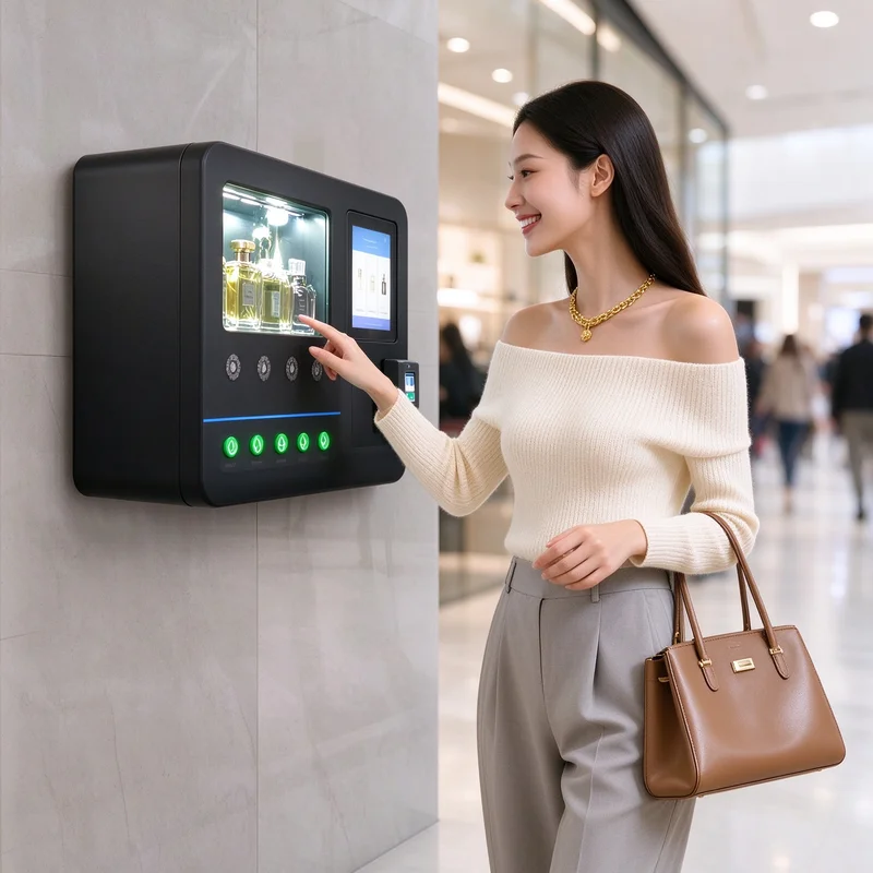 Perfume Vending Machine Floor Placed Cabinet Independent Control Board Advertising Display For Commercial Corridor Fragrance