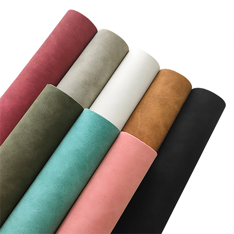 

Faux Suede Frosted Sheepskin Leather Soft PU Synthetic Leather Roll For Making DIY Sofa Handbag Car Decoration Garment Crafts