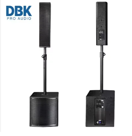 

DBK Sound 4 X4 Columns Pro Column Speaker 12 Inch Powered Subwoofer PA System Active Subwoofer Pro Audio