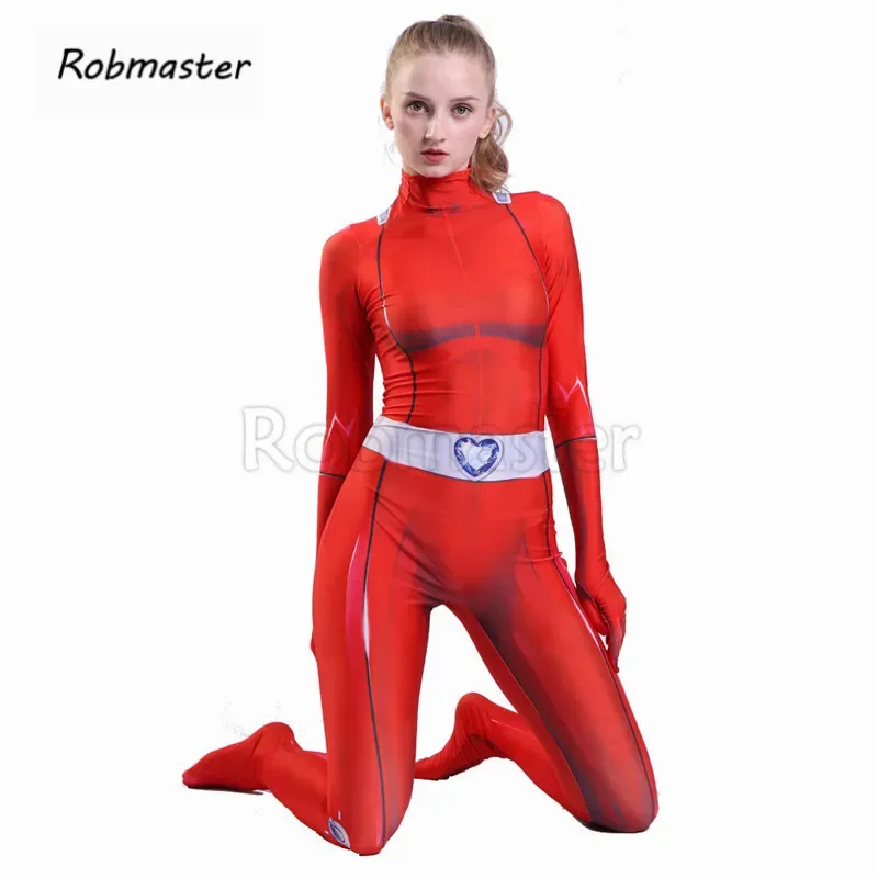 여성 소녀 토탈리 스파이즈 코스프레 의상 스판엑스 젠타이 클로버 에윙 사만다 심슨 알렉산드라 맨디 바디수트 점프수트