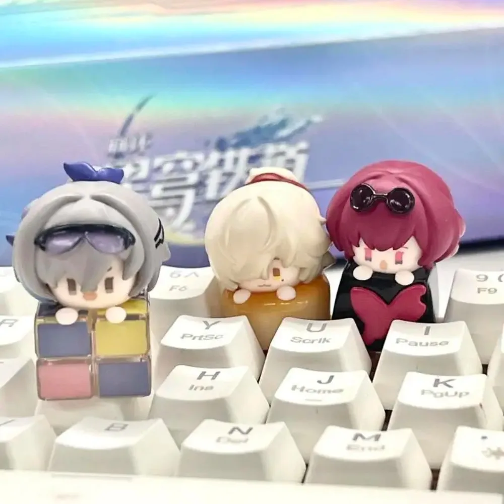 Honkai: Star Rail Fingertip Keycap Série miHoYo Caixa Cega Modelo Coleção de Desenhos Animados Decoração de Casa Presente Surpresa Em Estoque