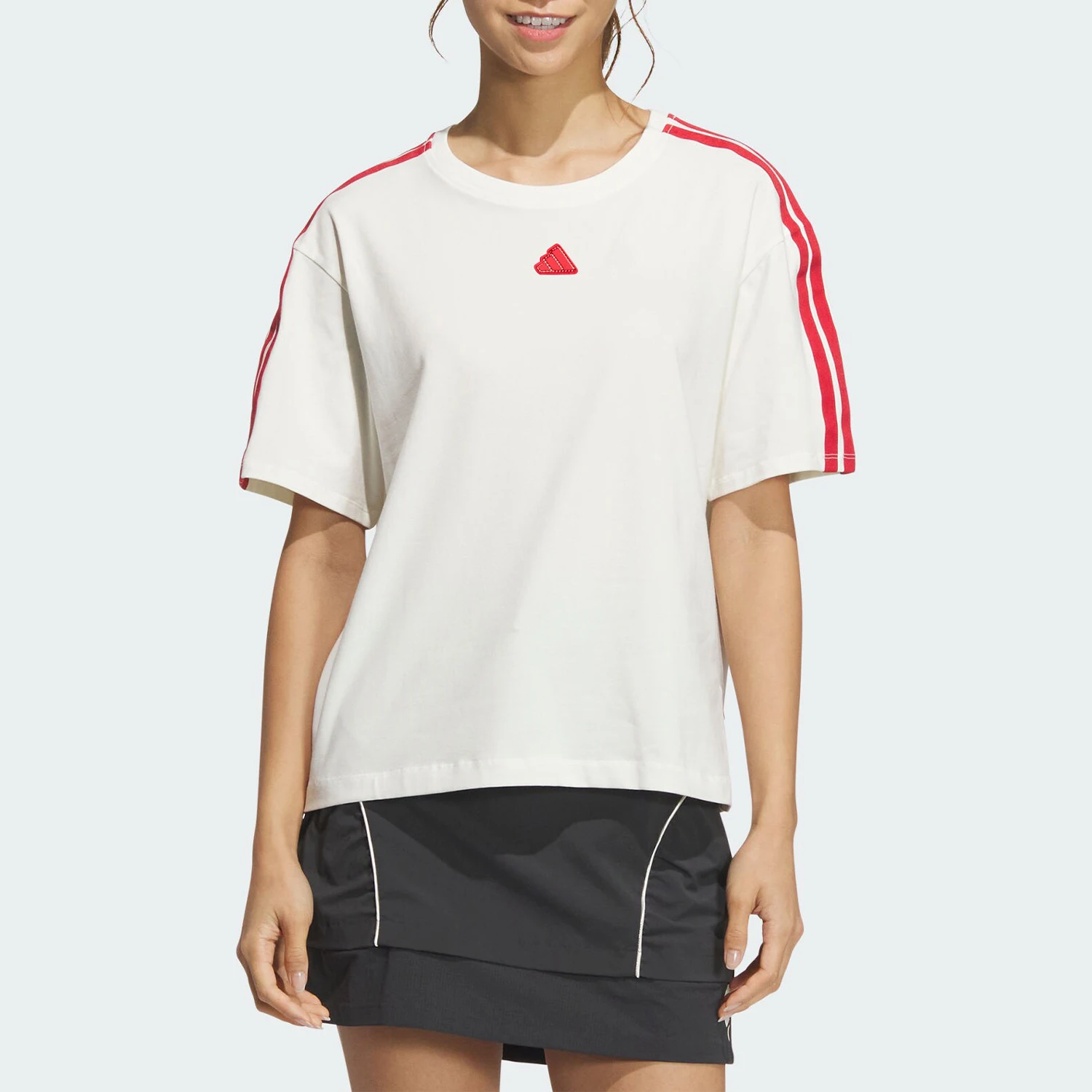 

Adidas genuine genuine CW SS TEE Women's Loose Fit Short Sleeve T-Shirt JW6664