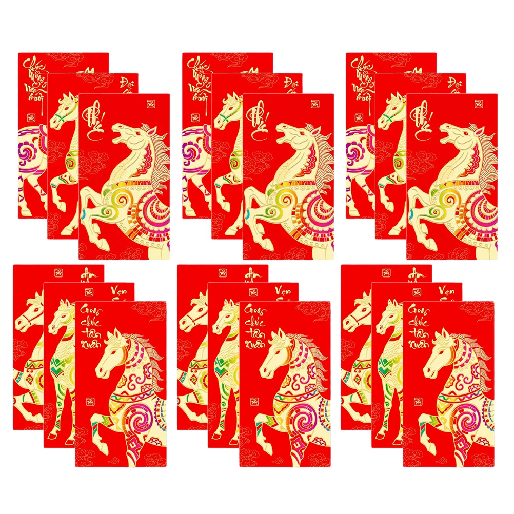 

36Pcs Chinese New Year Red Envelope Set 2026 Horse Year Lucky Money Packets Festive Holiday Gift Envelopes for Family Friends