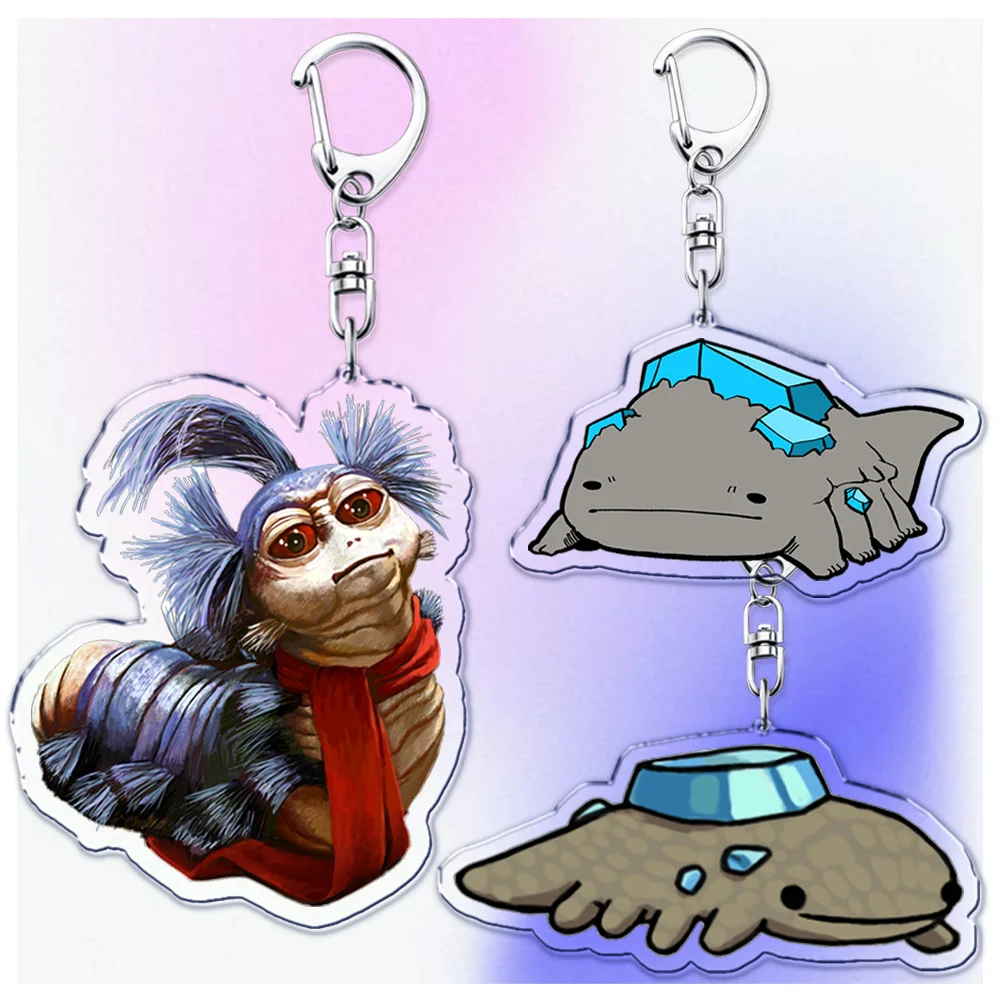 80s	movie Dark Age of Resistance Keychain for Accessories Jim Henson Skeksis Fizzgig Crystal Keyring Jewelry Fans Friends Gifts