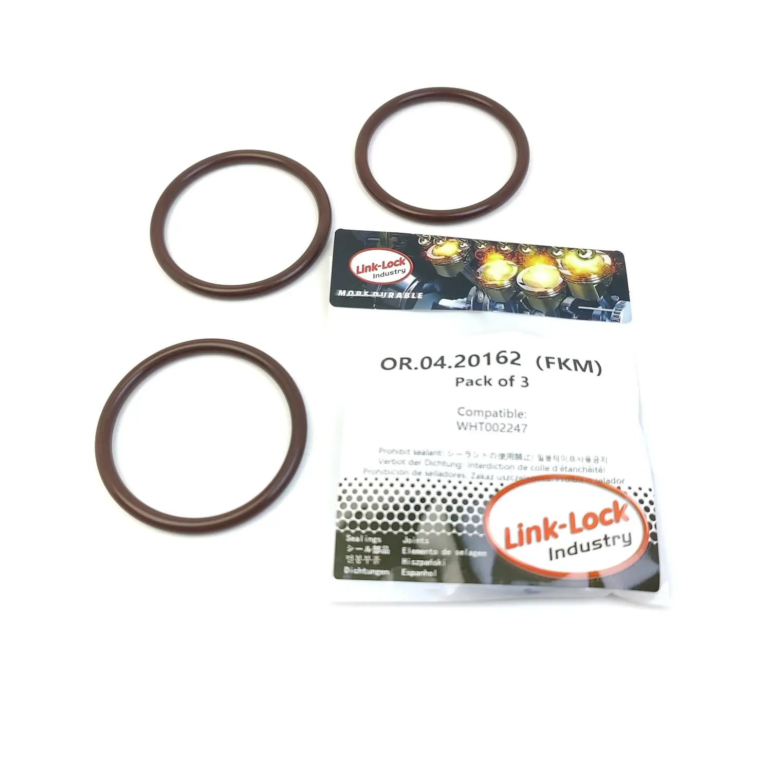 

LINK-LOCK 3PCS OR.04.20162 FKM Viton Sealing O-Ring Kit of Air Filter WHT002247 for AUDI