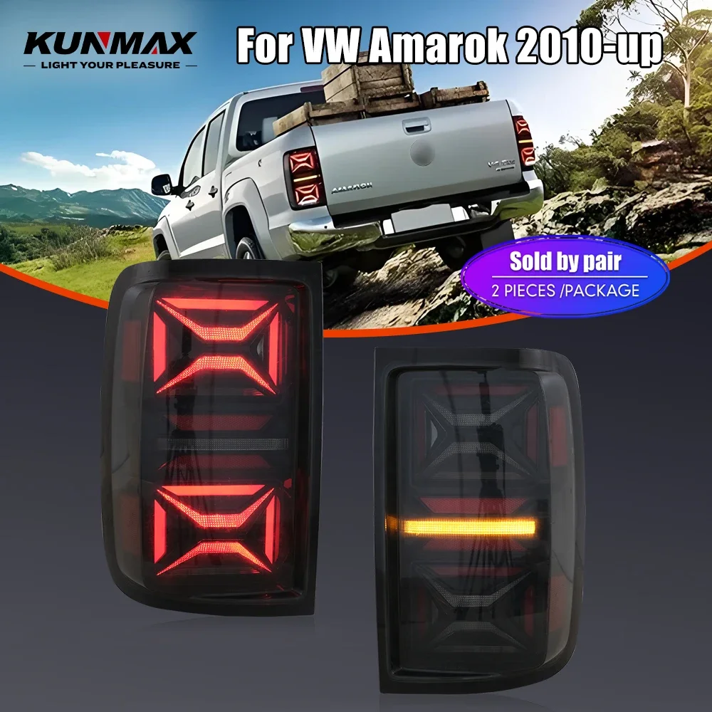 

Pair Of LED Tail Lights For VW Amarok 2010-up DRL Reverse Brake Turning Signal Plug And Play Car Rear Tail Light Assembly
