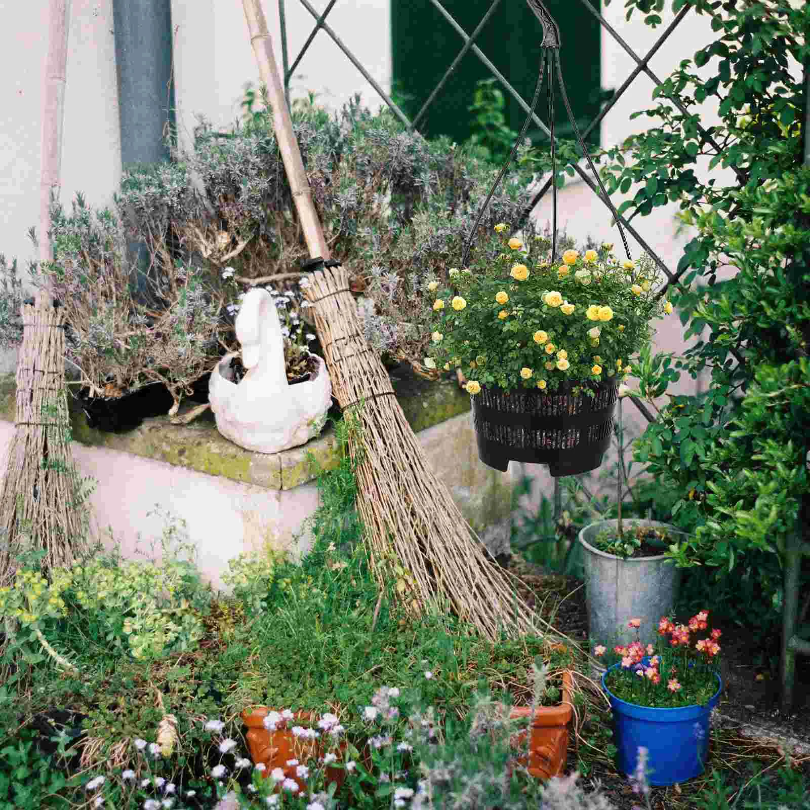 5 set di vasi da fiori da giardino per orchidee sospese, cestini per piantare la casa, in vetro e plastica