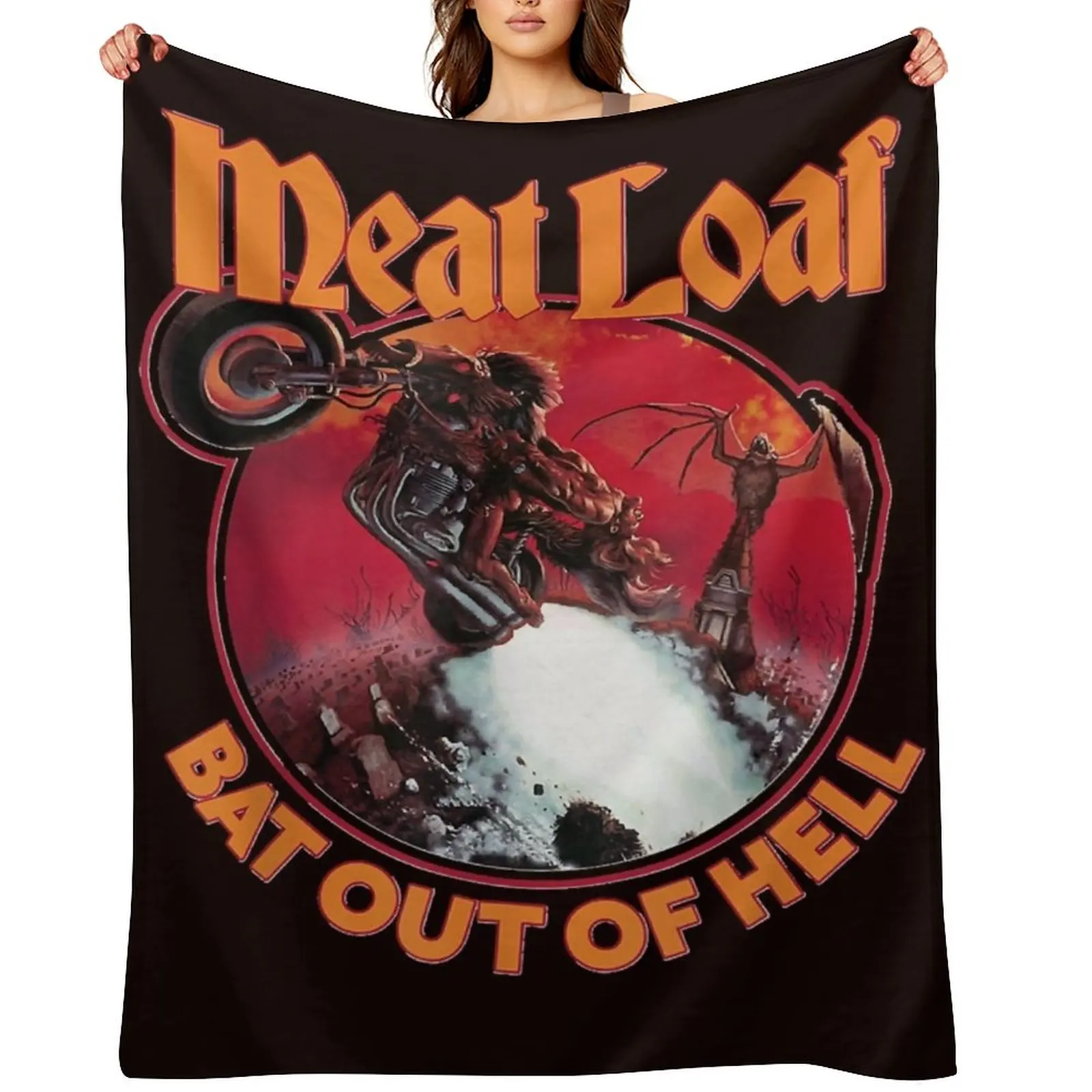 

Bat Out of Hell Throw Blanket halloween Camping Winter beds warm for winter Blankets