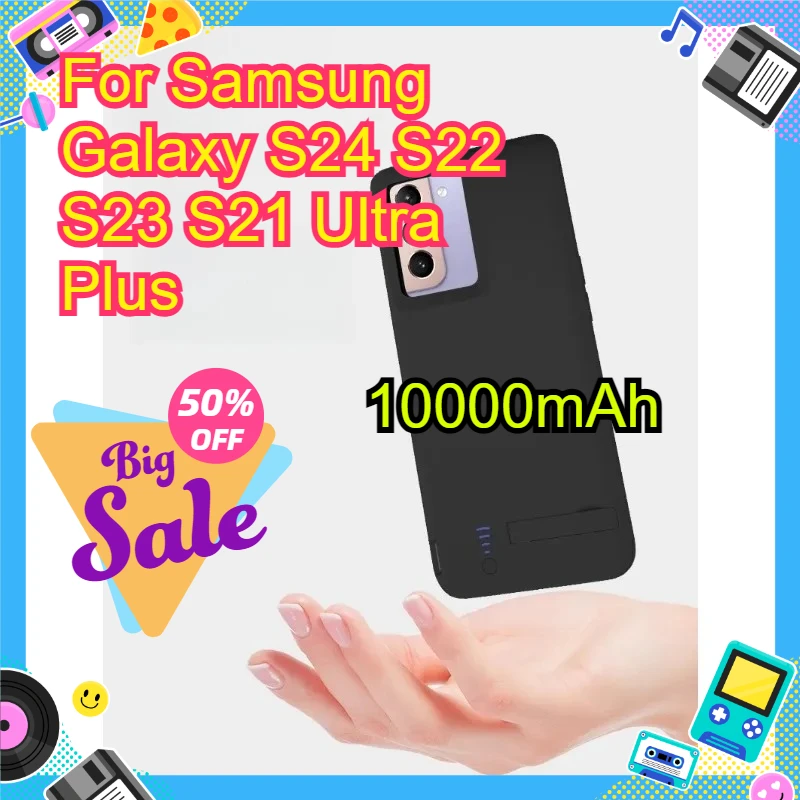 

Battery Case Power Cases Shockproof Charging Cover 10000mAh For Samsung Galaxy S24 S22 S23 S21 Ultra Plus