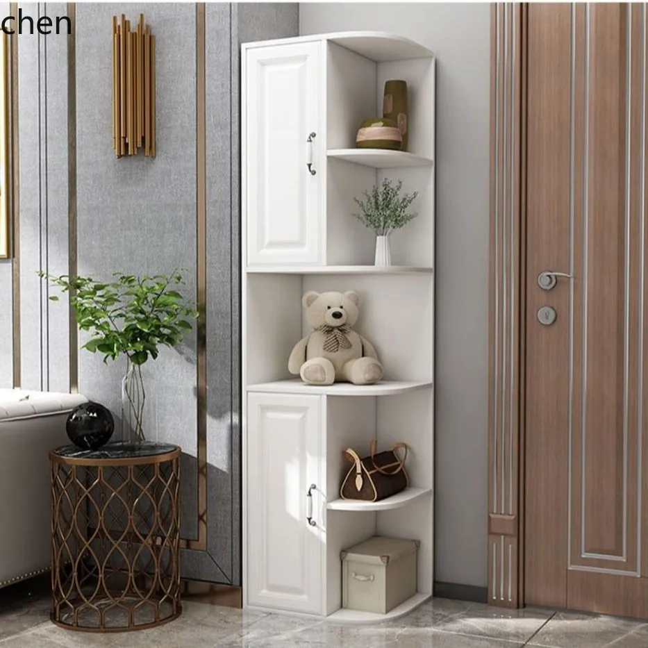 HXL Corner Triangle Storage Rack Living Room Balcony Side Cabinet
