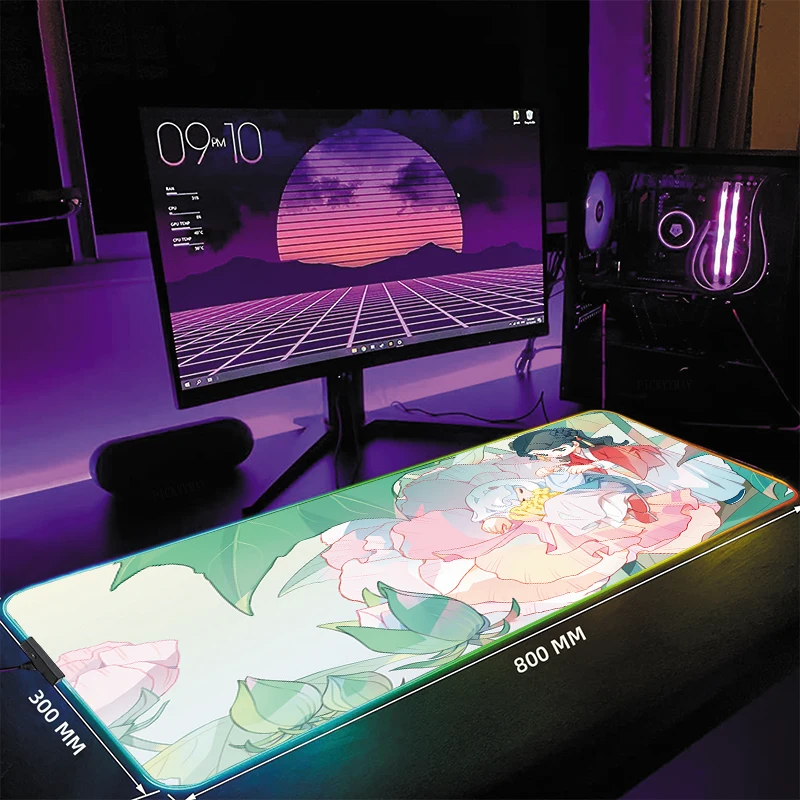 

Mouse Pad Gaming Mousepads Cute RGB LED Mouse Mat Keyboard Mat Anti-slip Best Choice Mousepad XXL Luminous Desk Rug