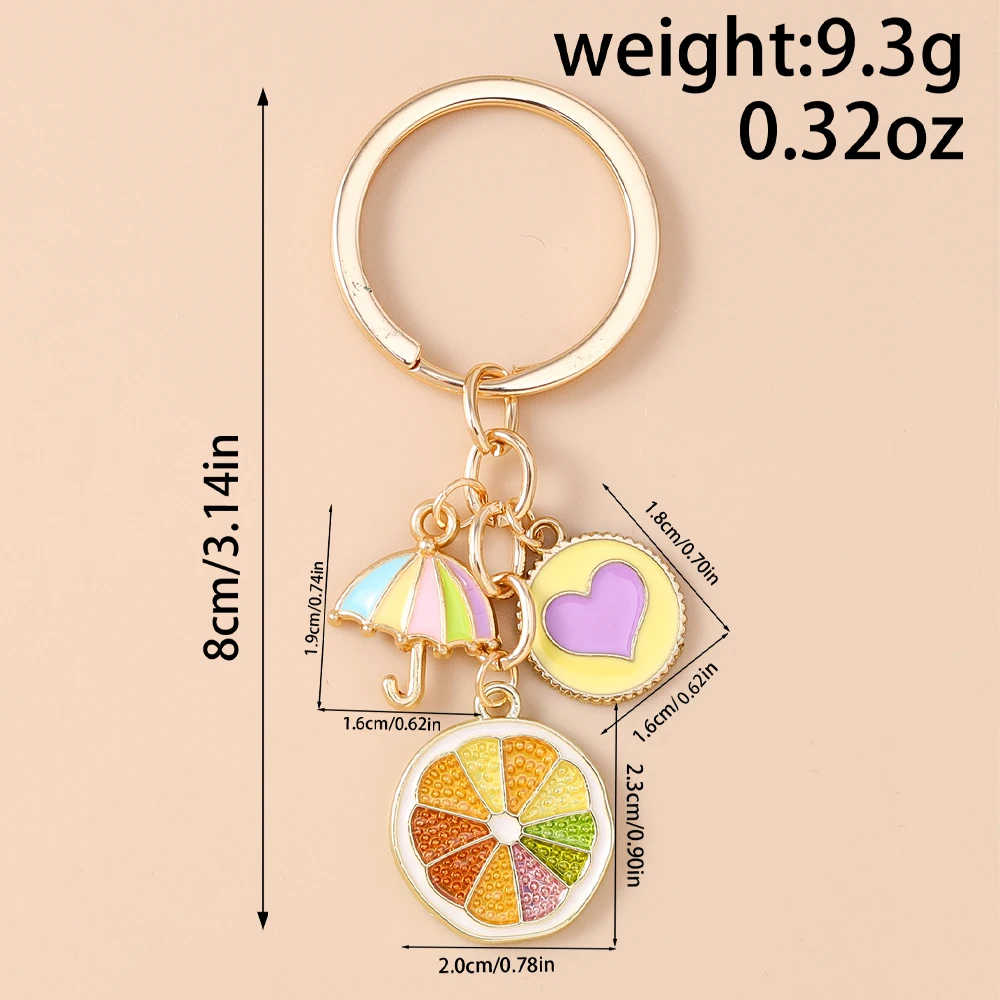 Aihua Schöne Cartoon Rote Kirsche Zitrone Wassermelone Erdbeere Schlüsselanhänger Simulation Früchte Schlüsselanhänger Handtasche Anhänger – Detail 9