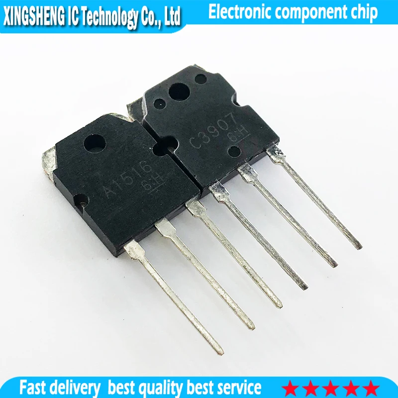 1Pairs = 2Pcs (1Pcs 2Sa1516 + 1Pcs 2Sc3907) A1516 C3907 To-3P