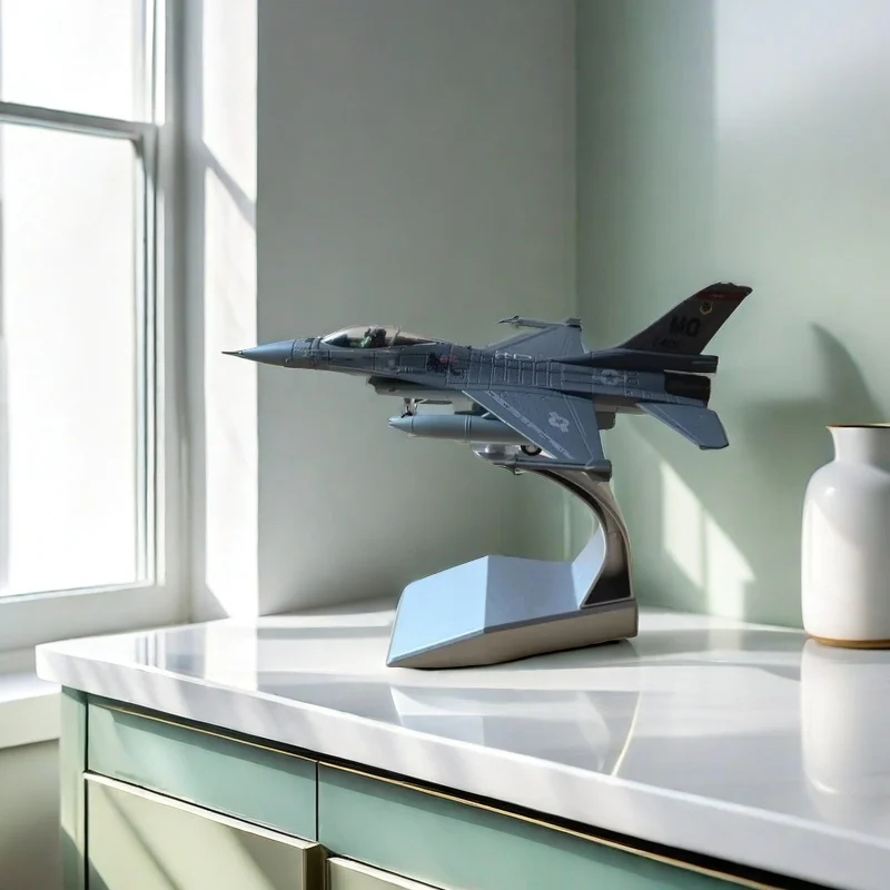 

Diecast 1:100 Scale U.S Air Force F16C F16 Falcon jet fighter Alloy Finished Model Souvenir Gifts For Adult Boy Slight defect