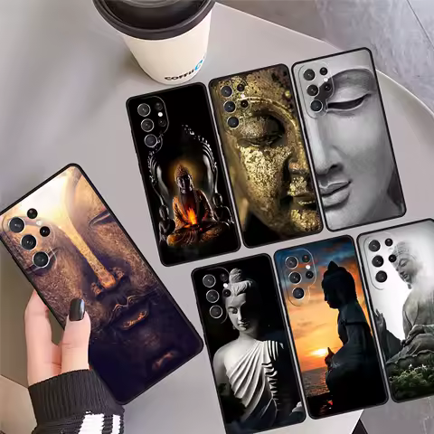 Buddhism Buddha statue Gautama Phone Case Cover For Samsung Galaxy S24 Ultra 23 S22 Plus S21 FE S20 S8 S9 S10 Note 10 Pro 20